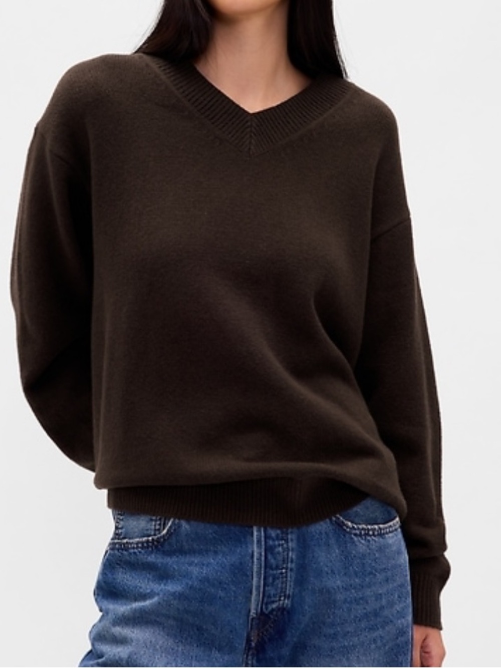 GAP CashSoft Oversized V-Neck Sweater